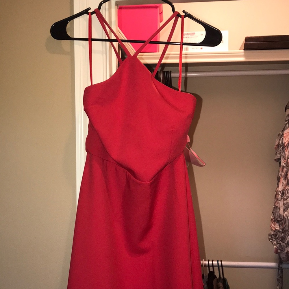 Red halter prom dress NEVER BEEN WORN